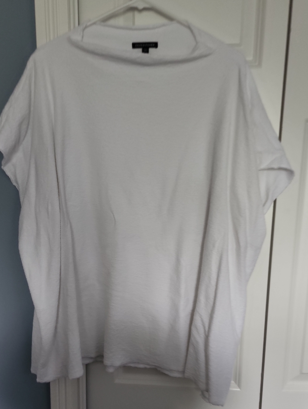 Eileen Fisher Crisp White Dolman Short-Sleeve Top